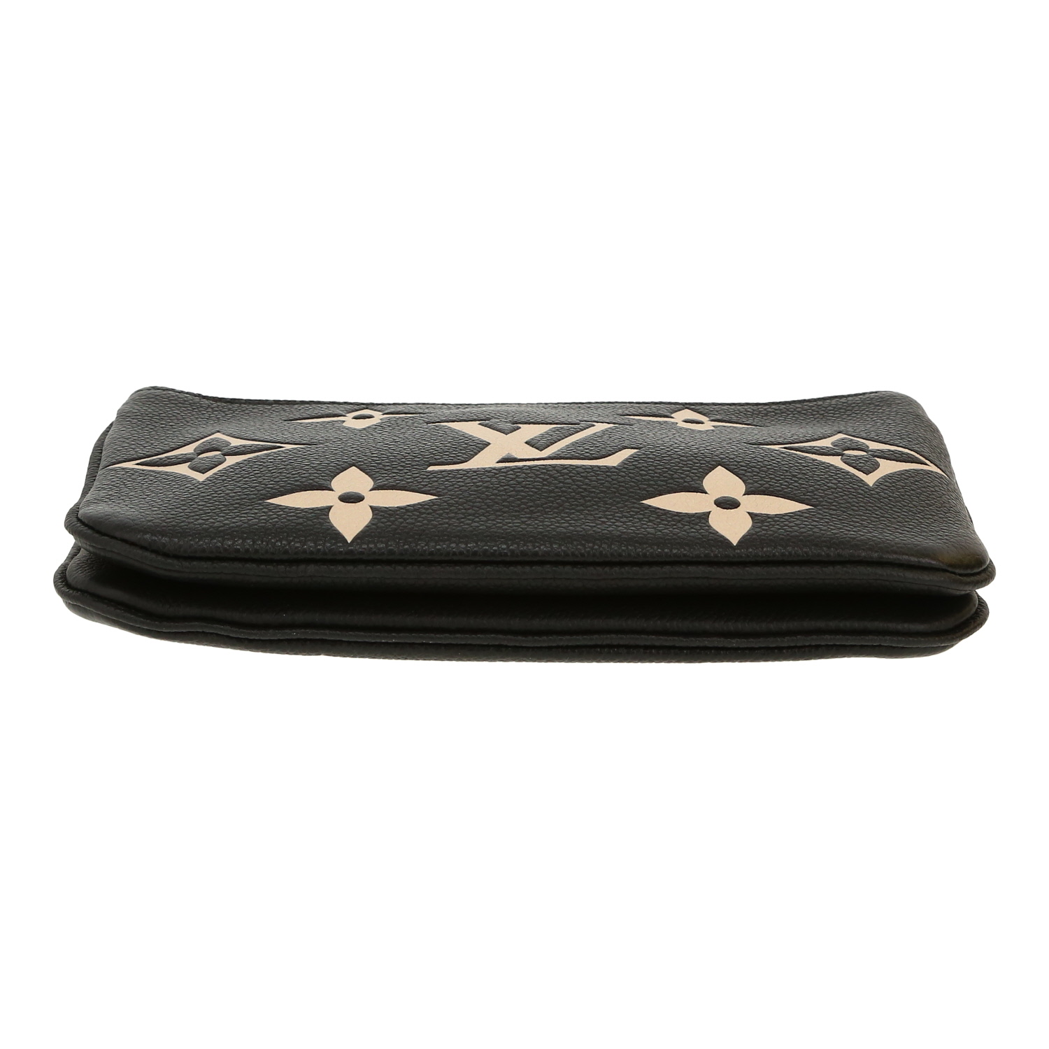 Bolso bandolera Louis Vuitton  Double Zip en cuero monogram huella negro - Detail D1