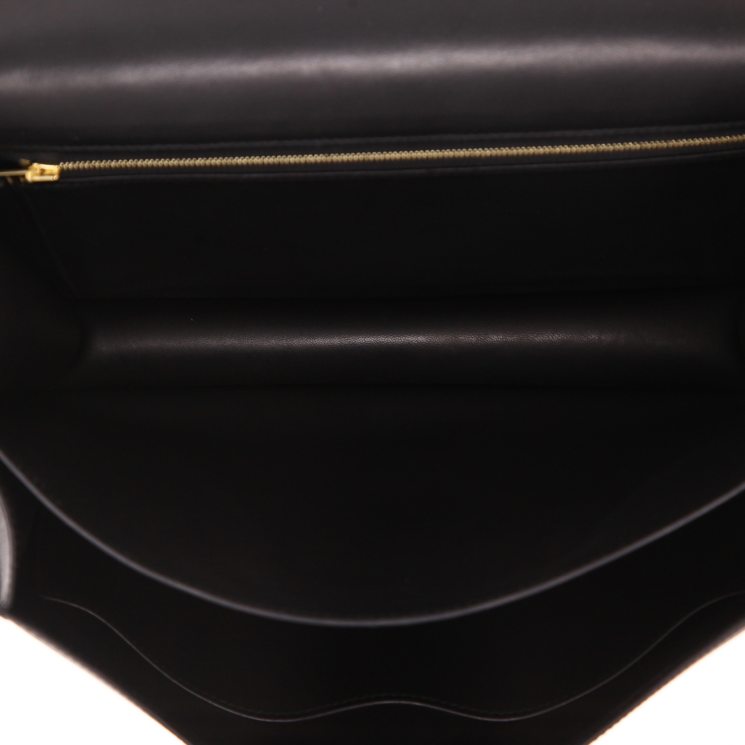 Hermès  Constance Cartable handbag  in black Sikkim Sombrero leather - Detail D3