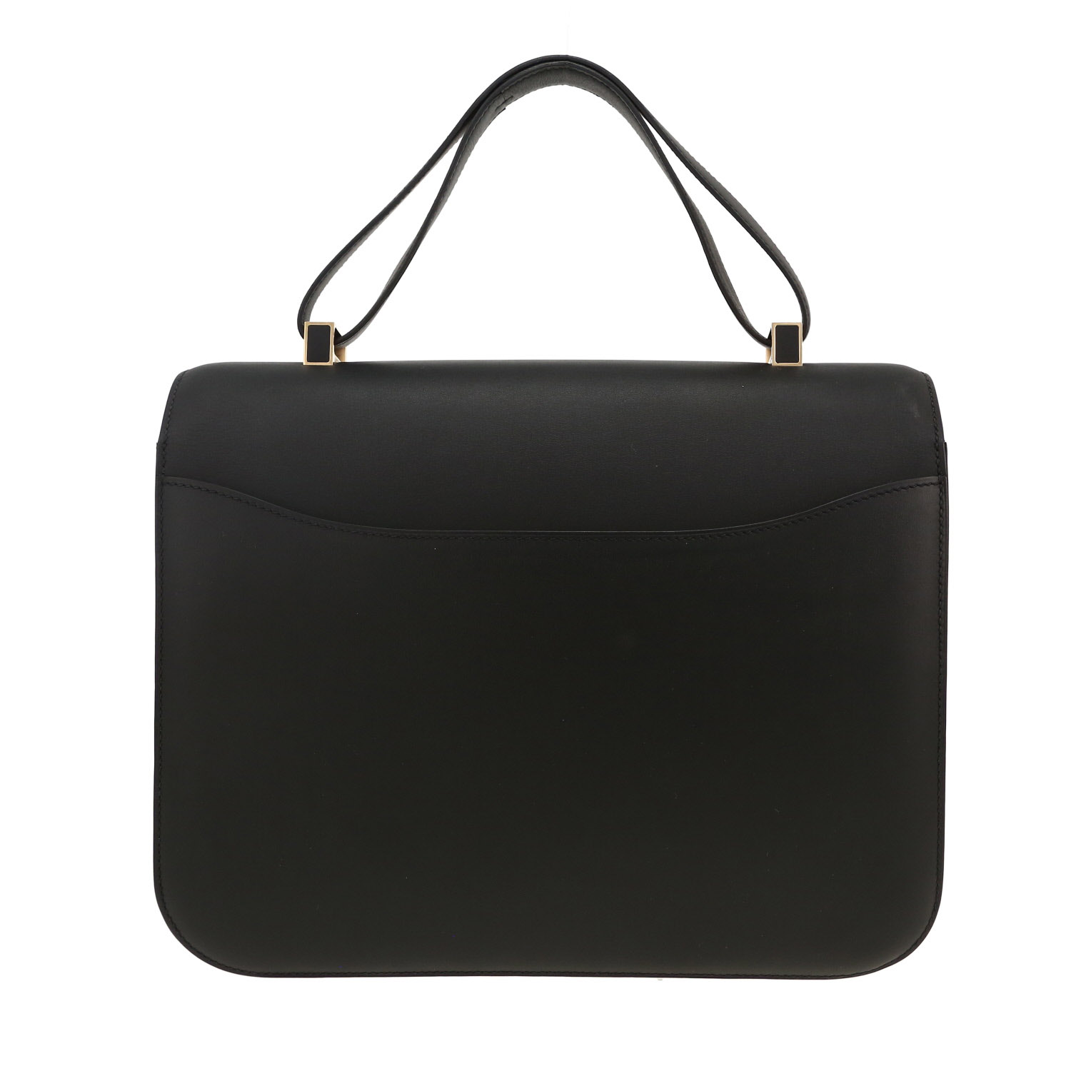 Sac à main Hermès  Constance Cartable en cuir Sikkim Sombrero noir - Detail D4