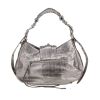 Bolso de mano Balenciaga  Cagole modelo grande  en cuero plateado - Detail D4 thumbnail