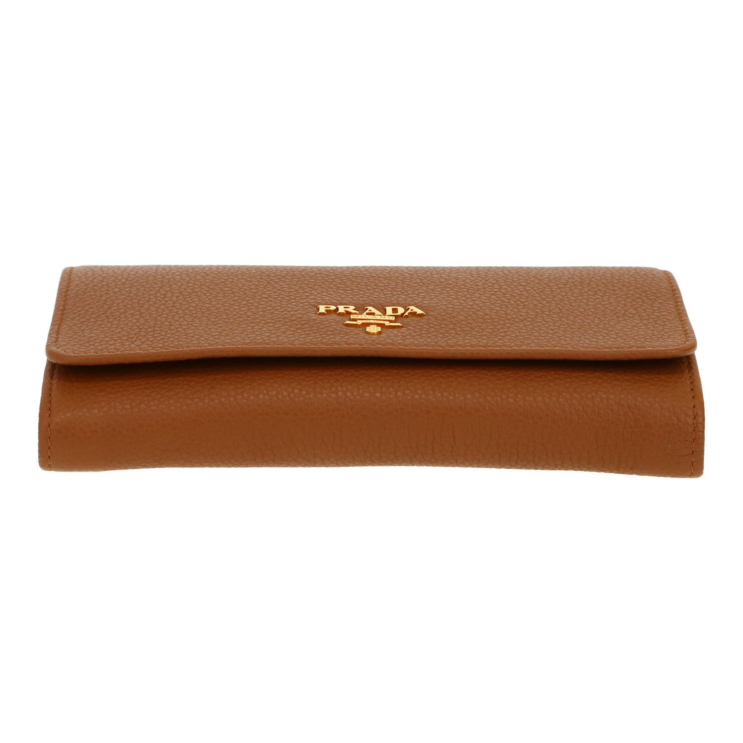 Prada shoulder bag in brown grained leather - Detail D1