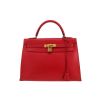 Sac à main Hermès  Kelly 32 cm en cuir Courchevel rouge - 360 thumbnail