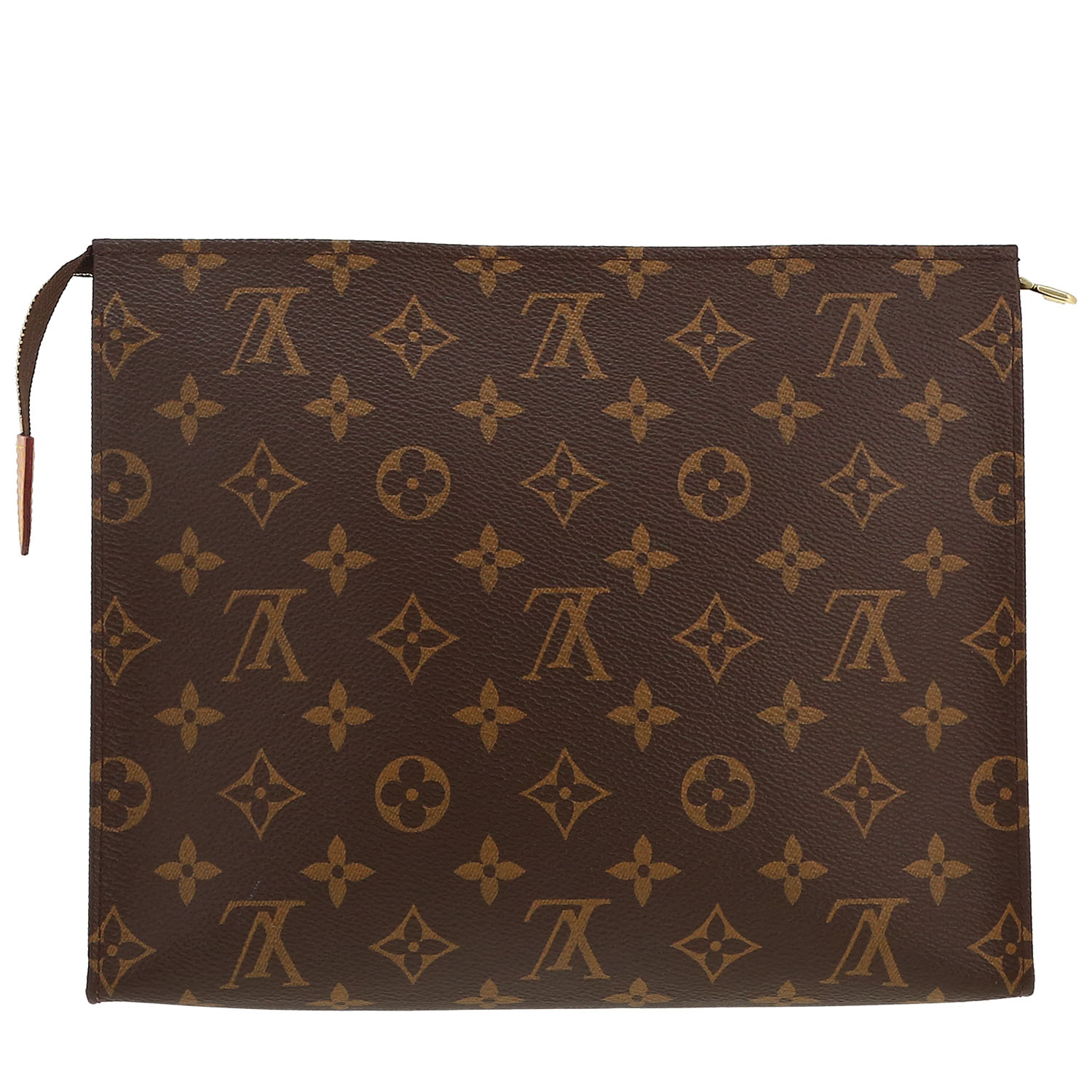 Louis Vuitton Poche Toilette pouch in brown monogram canvas - Detail D4