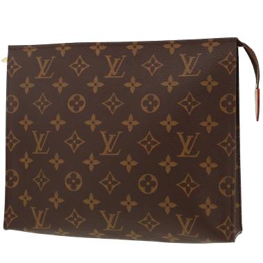 Louis Vuitton  Poche Toilette pouch  in brown monogram canvas