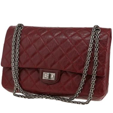Bolso bandolera Chanel  Chanel 2.55 en cuero acolchado color burdeos