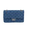 Chanel 2.55 shoulder bag  in blue denim canvas - 360 thumbnail