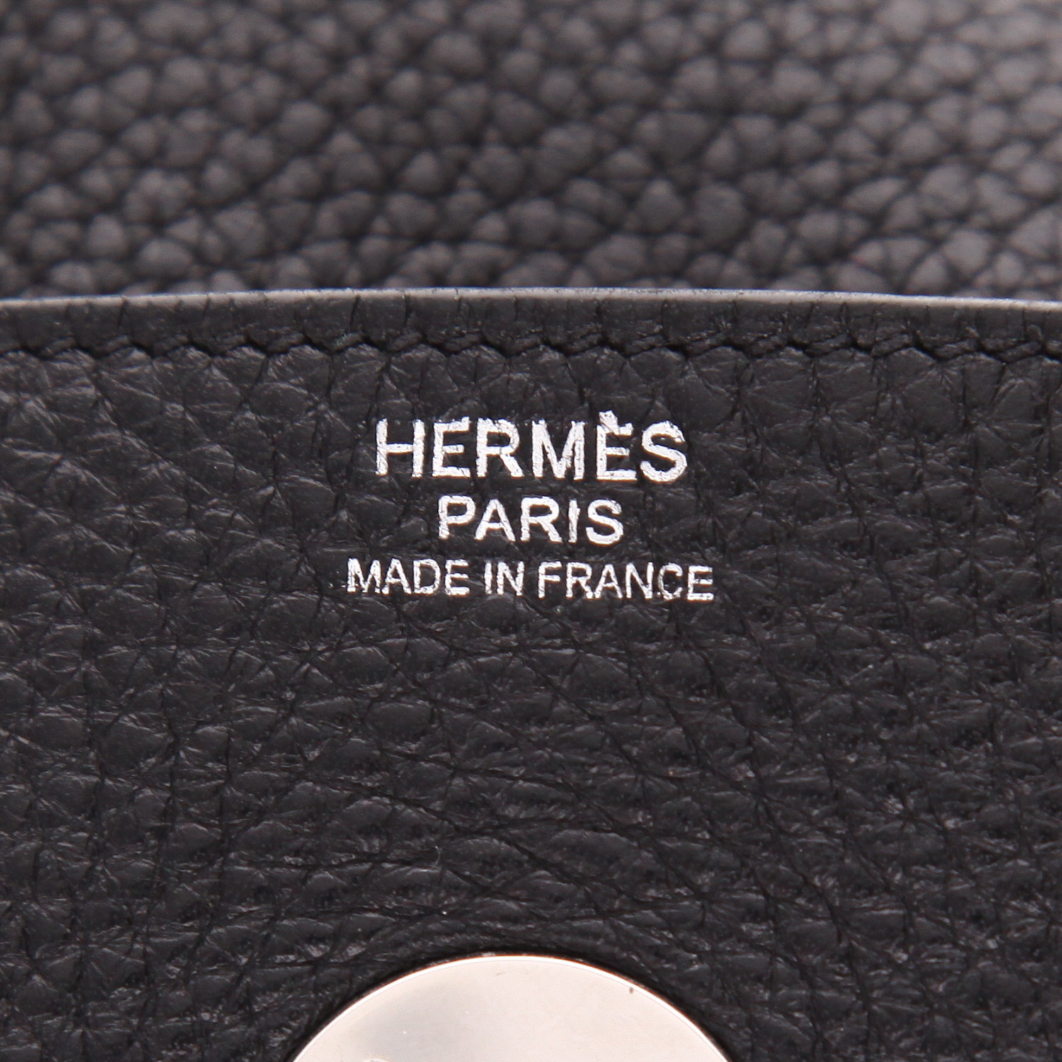 Hermès Lindy 34 cm shoulder bag in black togo leather - Detail D2