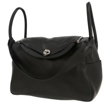 Bolso para llevar al hombro Hermès  Lindy 34 cm en cuero togo negro