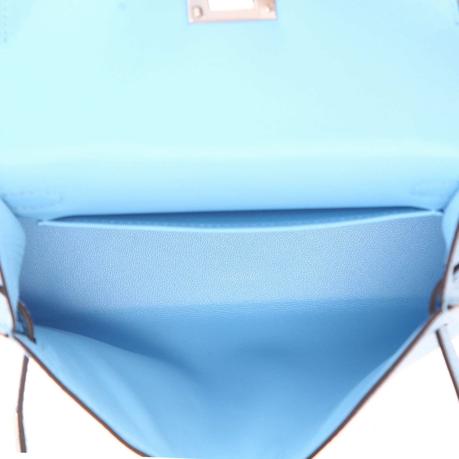 Bolso bandolera Hermès  Kelly 20 cm en cuero epsom azul Celeste - Detail D3