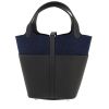 Hermès  Picotin Go Team 18 handbag  in dark blue felt  and Bleu Caban swift - Detail D4 thumbnail