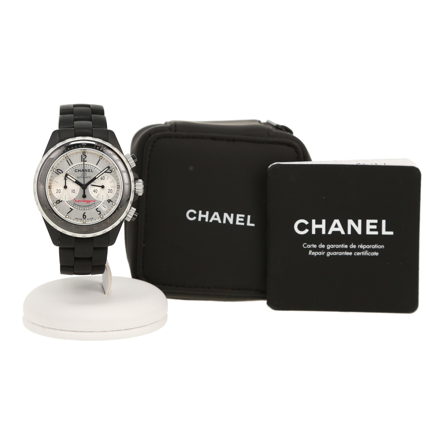 Montre Chanel J12 Chronographe en céramique et acier Vers 2010