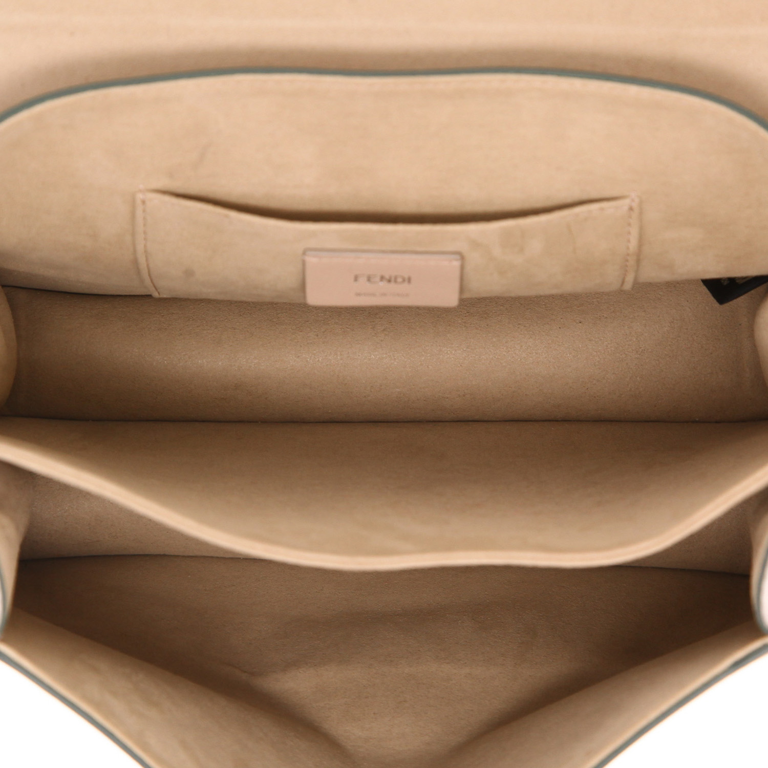 Bolso de mano Fendi  Kan I en cuero beige - Detail D3