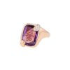 Pomellato Ritratto small model ring in pink gold, amethyst and diamonds - 00pp thumbnail