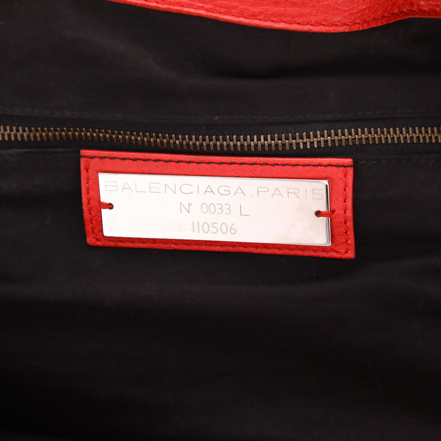 Borsa weekend Balenciaga Giant City in pelle rossa - Detail D2
