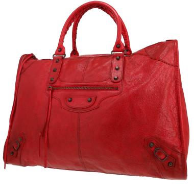 Borsa weekend Balenciaga  Giant City in pelle rossa
