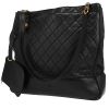 Chanel  Vintage Shopping shopping bag  in navy blue quilted leather - 00pp thumbnail