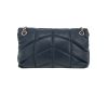 Bolso bandolera Saint Laurent  Puffer en cuero acolchado azul marino - Detail D4 thumbnail