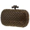 Bottega Veneta  Knot clutch  in black and yellow python - 00pp thumbnail