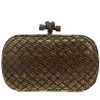 Bottega Veneta  Knot clutch  in black and yellow python - Detail D4 thumbnail