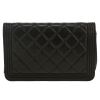 Bolso bandolera Chanel  Boy Wallet On Chain en cuero acolchado negro - Detail D4 thumbnail