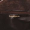 Bolso de mano Saint Laurent   en Veau velours marrón - Detail D2 thumbnail