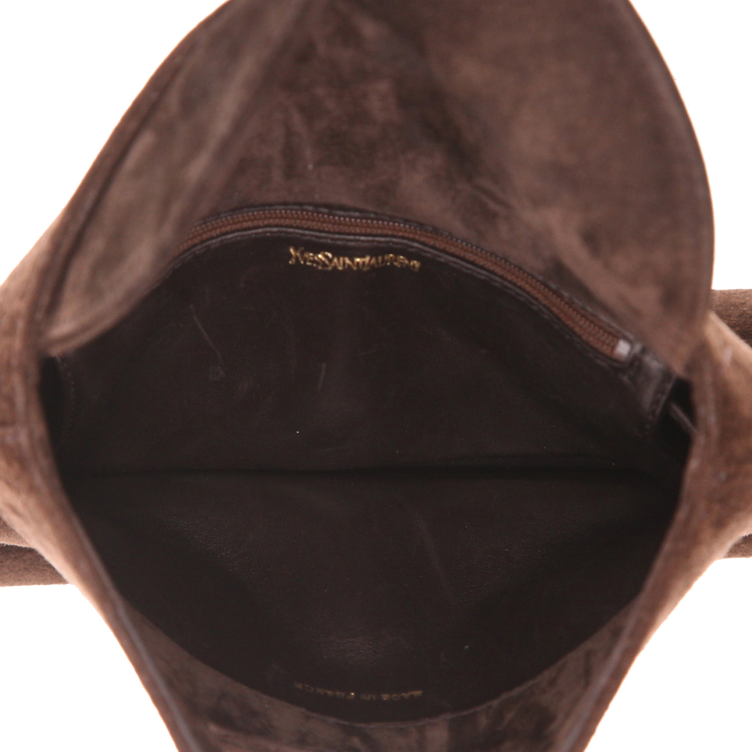 Saint Laurent handbag in brown Veau velours - Detail D3