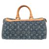 Bolso de mano Louis Vuitton  Neo Speedy en denim azul y cuero natural - Detail D4 thumbnail