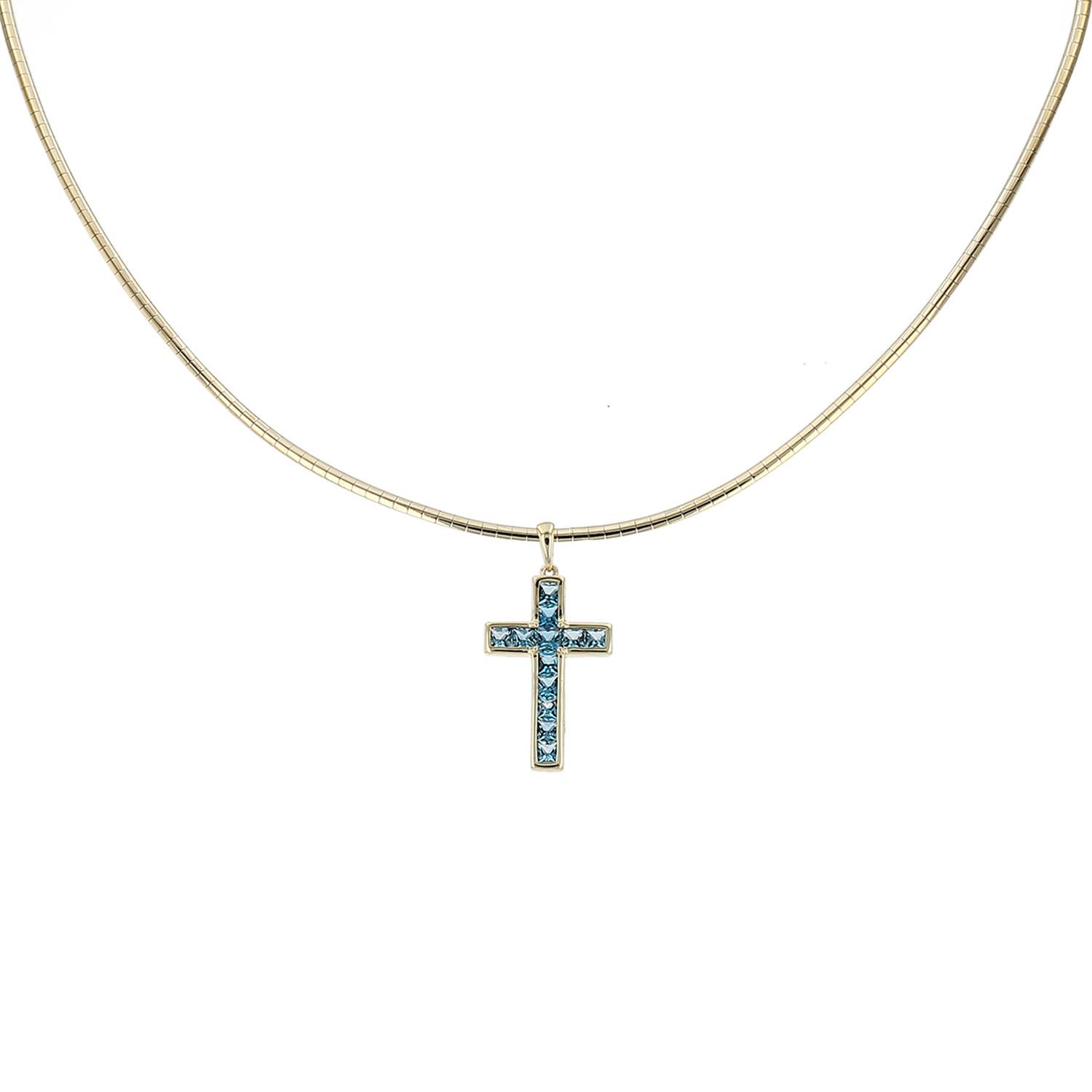 Collier H. Stern  en or jaune et topazes bleues