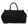 Prada   shopping bag  in black canvas and leather - Detail D4 thumbnail