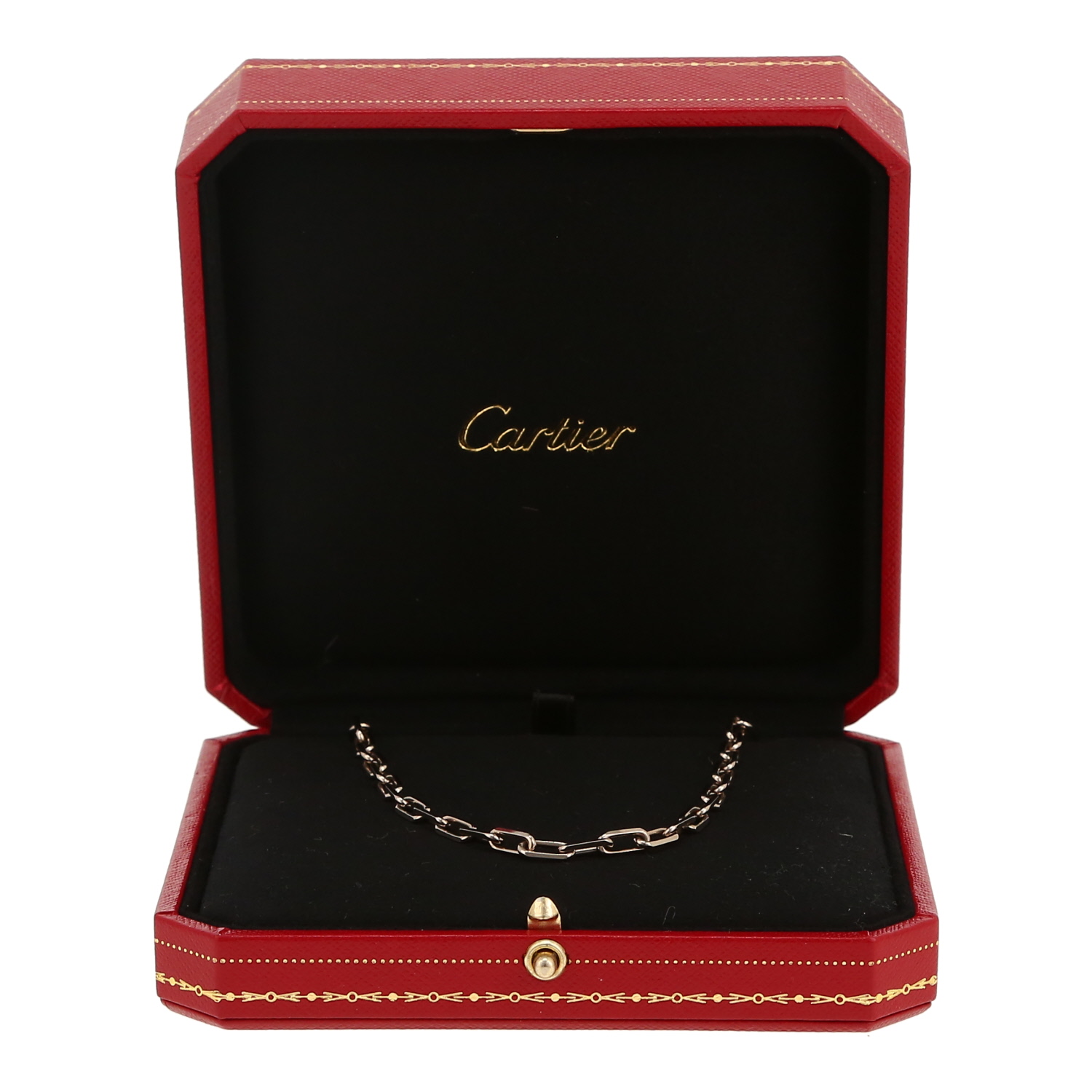 Cartier Santos Dumont necklace in white gold - Detail D2