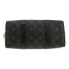 Sac bandoulière Louis Vuitton  City Keepall en toile monogram gris Graphite et cuir noir - Detail D1 thumbnail