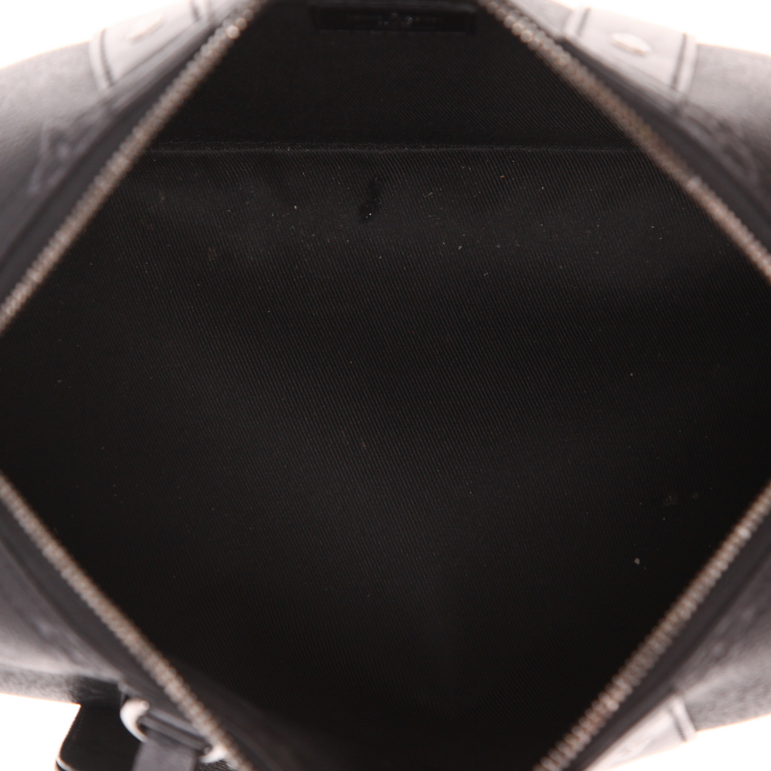 Bolso bandolera Louis Vuitton  City Keepall en lona Monogram gris Graphite y cuero negro - Detail D3