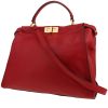 Fendi  Peekaboo handbag  in red leather - 00pp thumbnail