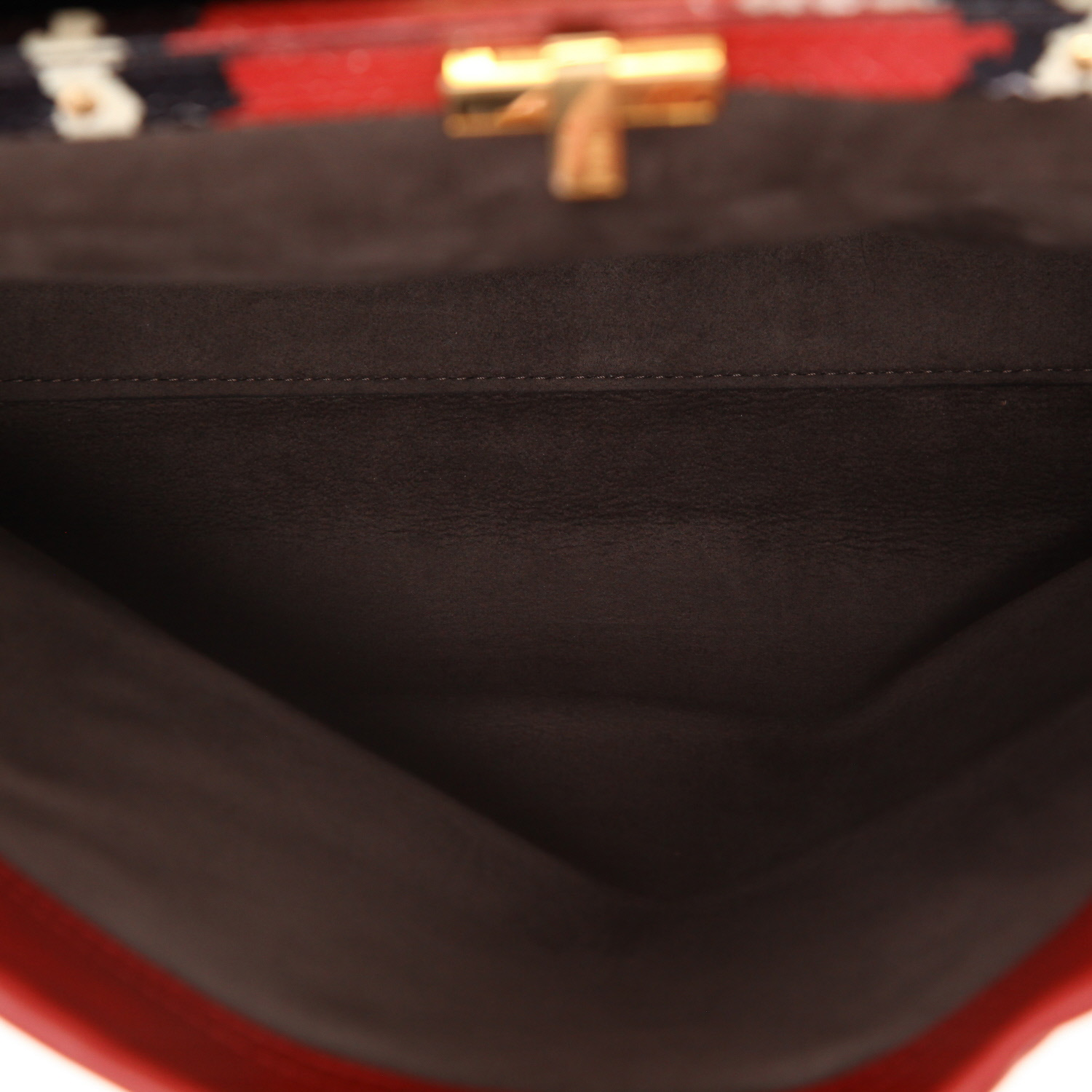 Fendi Peekaboo handbag in red leather - Detail D3