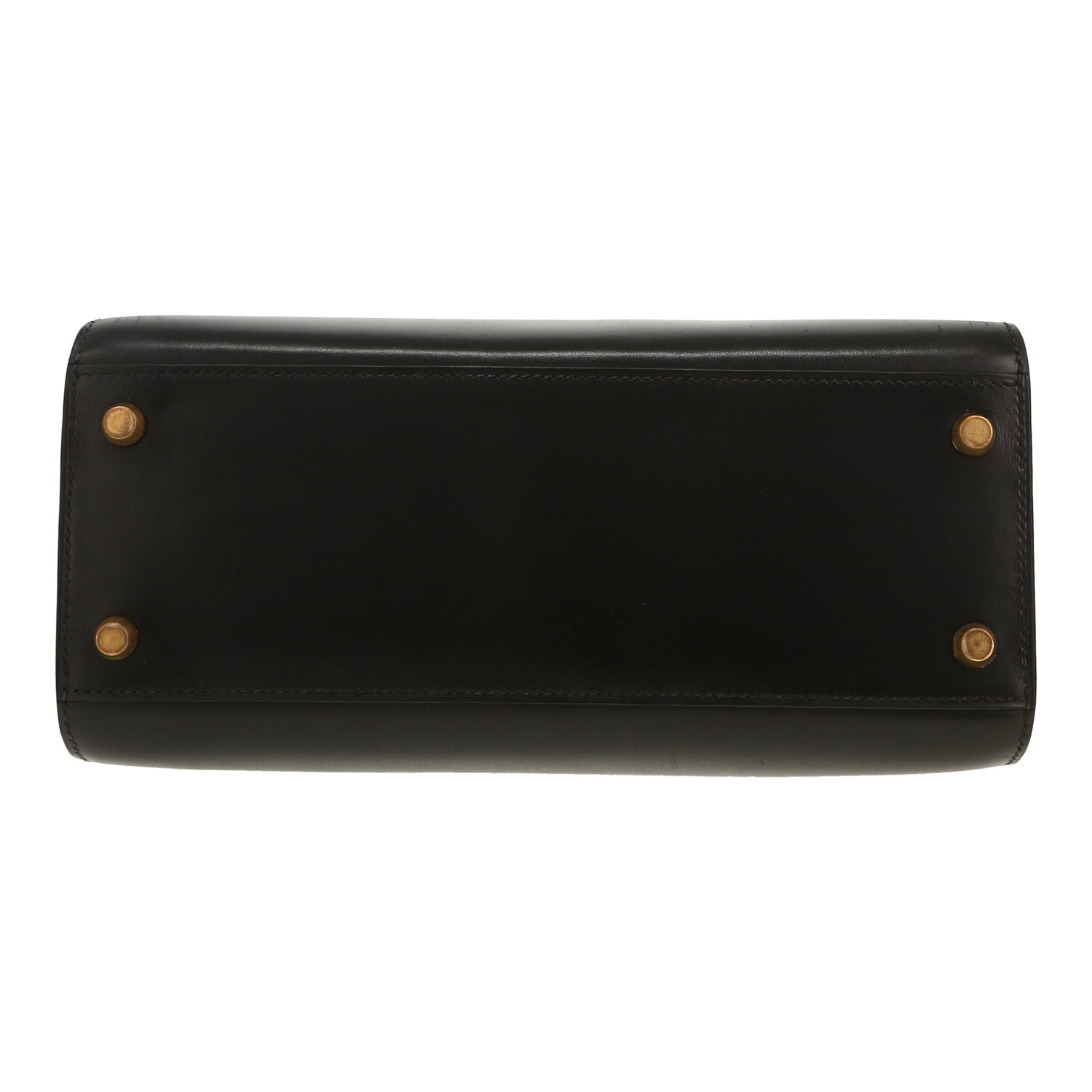 Bolso de mano Hermès  Kelly Sport en cuero box negro - Detail D1