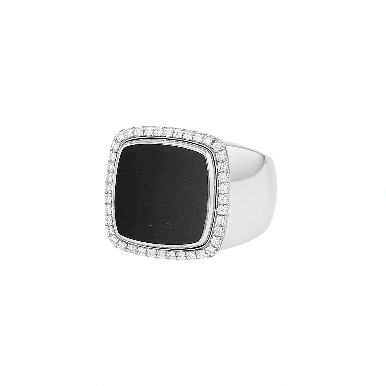 Fred Pain de Sucre large model ring in white gold, diamonds and hawk eye