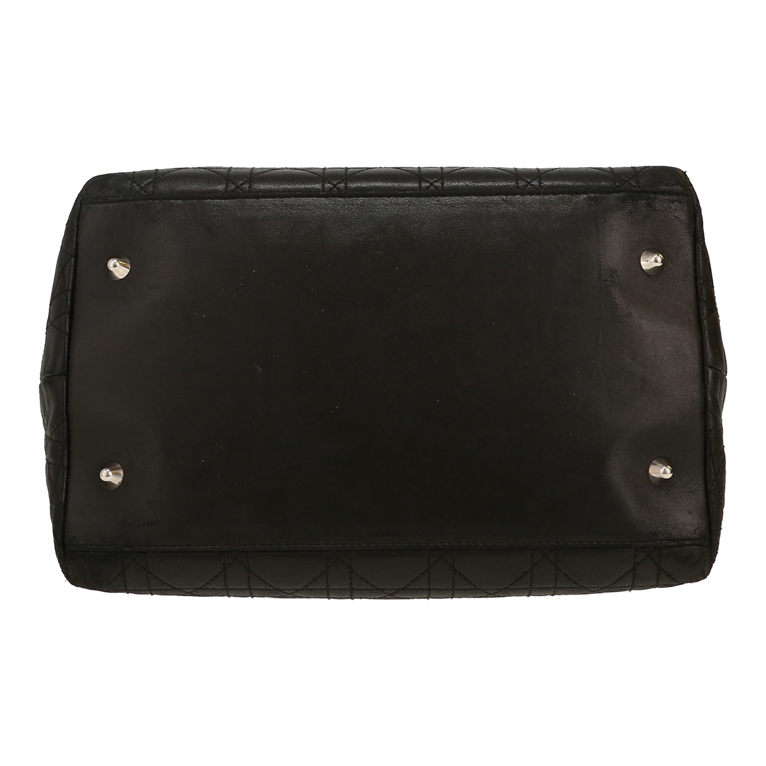 Sac à main Dior  Dior Soft en cuir cannage noir - Detail D1