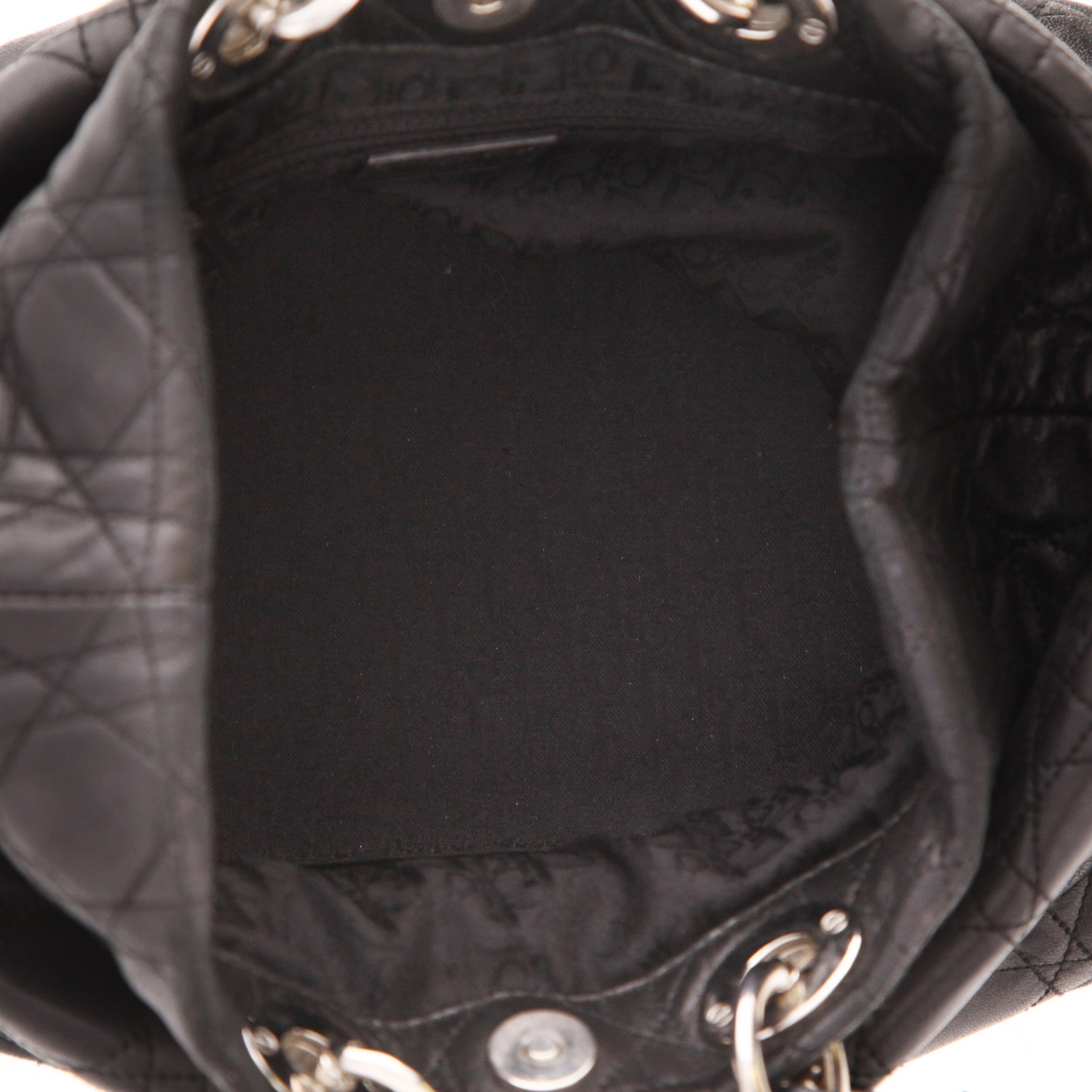 Dior Dior Soft handbag in black leather cannage - Detail D3