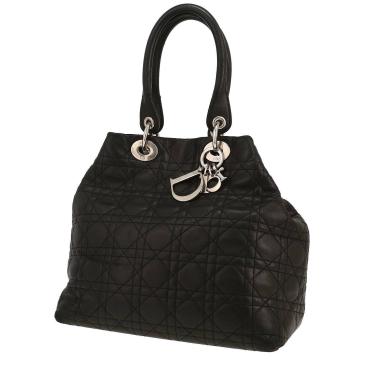 Sac à main Dior  Dior Soft en cuir cannage noir