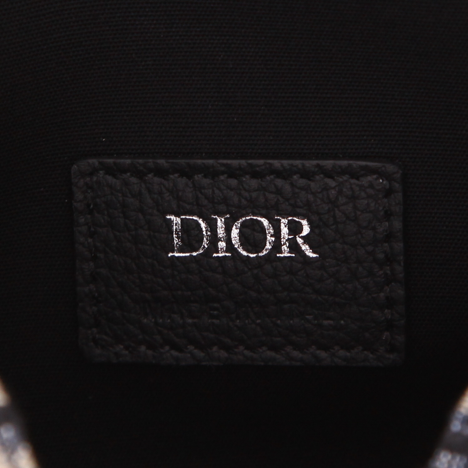 Sac bandoulière Dior  Lingot 22 en toile monogram Oblique bleu-marine - Detail D2