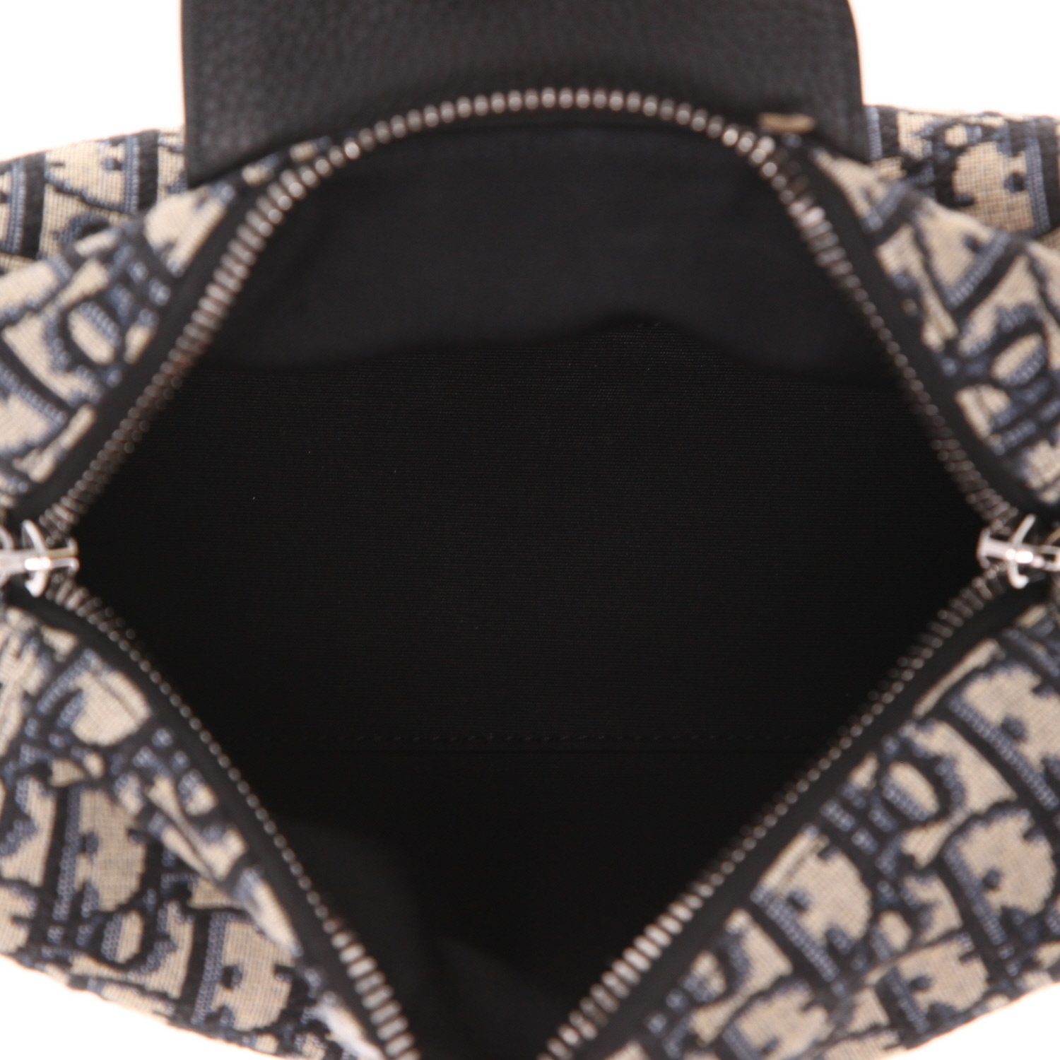 Borsa a tracolla Dior  Lingot 22 in tessuto a monogramma Oblique blu marino - Detail D3