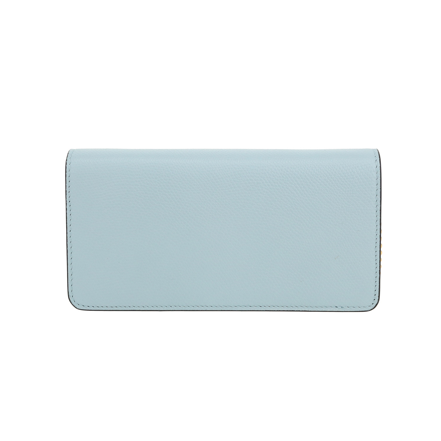 Valentino Garavani  Vlogo shoulder bag  in light blue grained leather - Detail D4