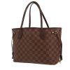 Sac cabas Louis Vuitton  Neverfull petit modèle  en toile damier ébène et cuir marron - 00pp thumbnail