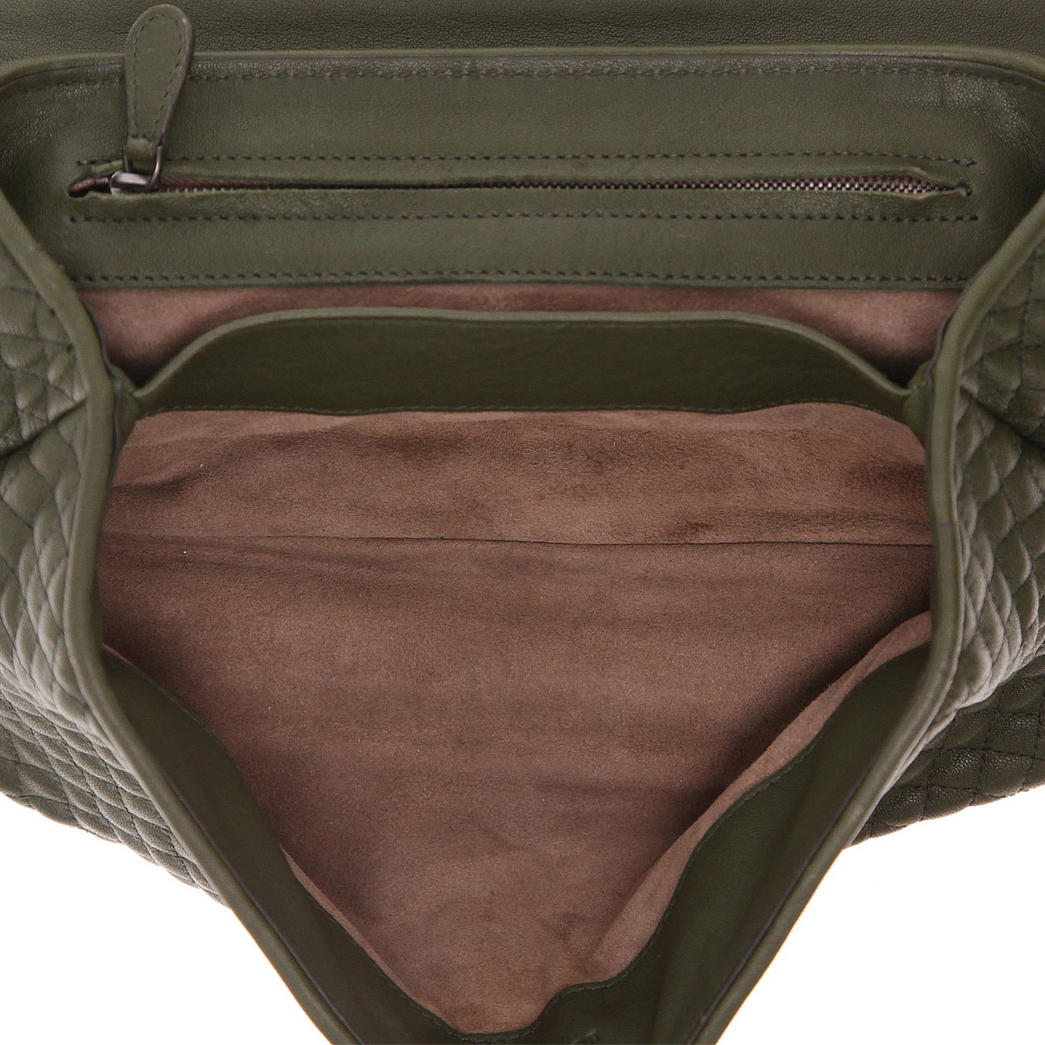 Bolso bandolera Bottega Veneta  Olimpia Knot en cuero intrecciato caqui - Detail D3