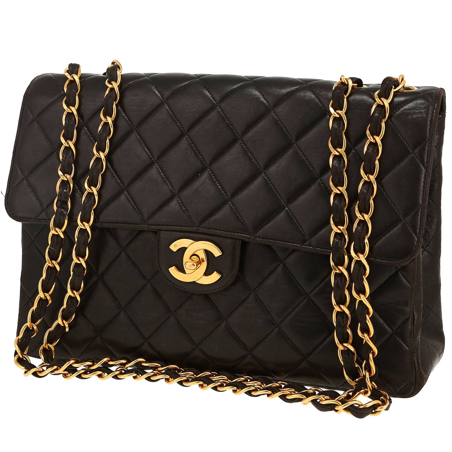 Bolso bandolera Chanel  Timeless Jumbo en cuero acolchado negro