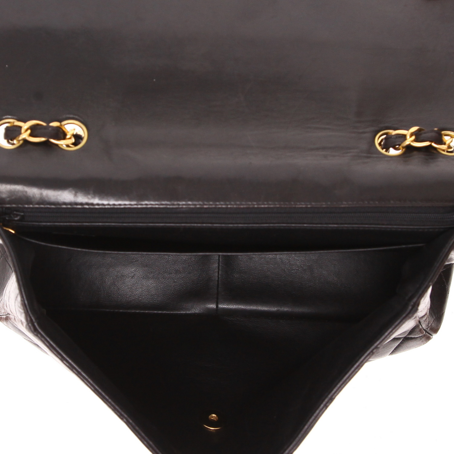 Sac bandoulière Chanel  Timeless Jumbo en cuir matelassé noir - Detail D3