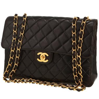 Borsa a tracolla Chanel  Timeless Jumbo in pelle trapuntata nera