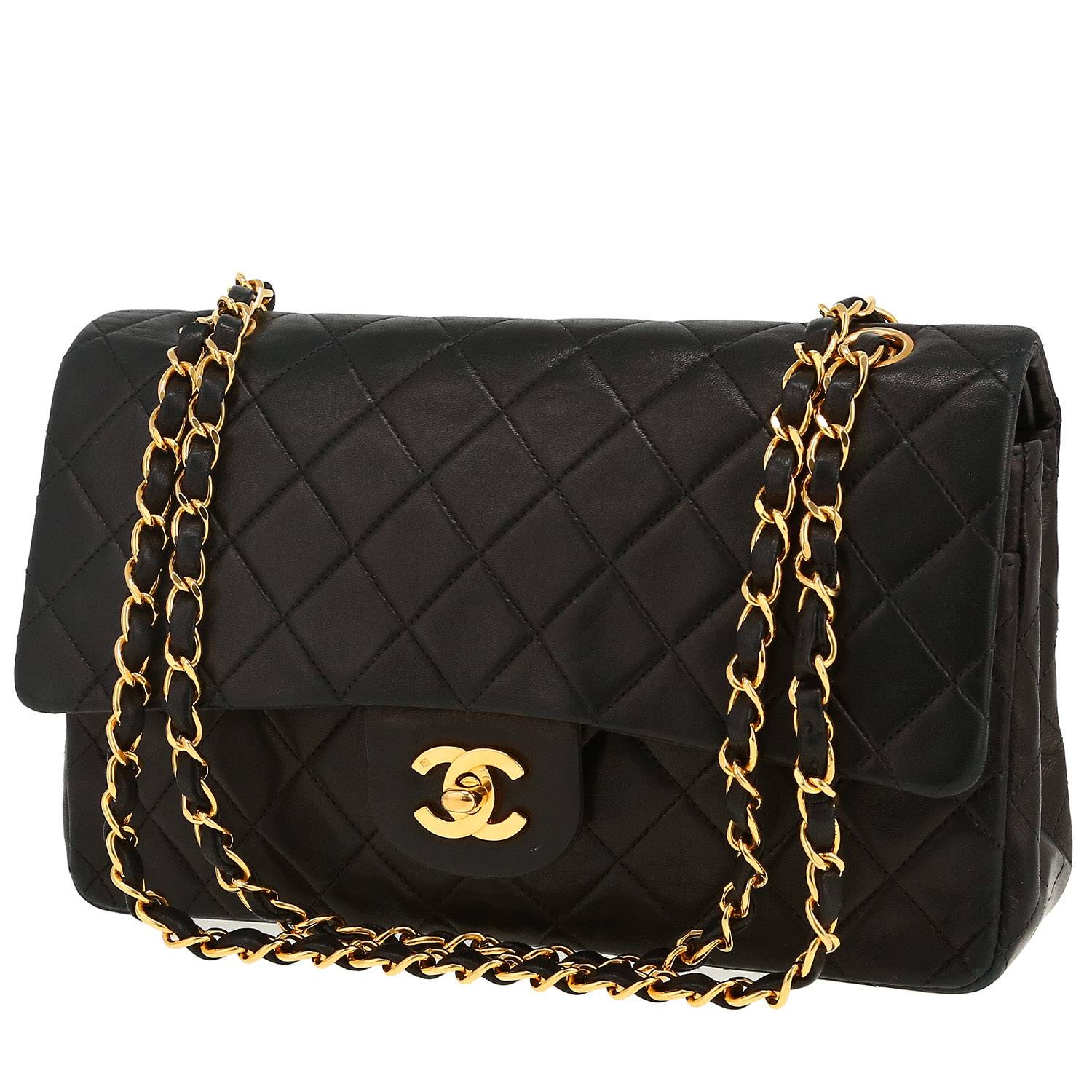 Bolso de mano Chanel  Timeless Classic en cuero acolchado negro