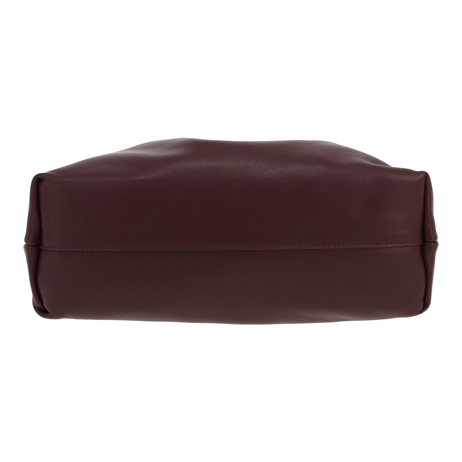 Sac bandoulière Loewe Flamenco Knot en cuir bordeaux - Detail D1