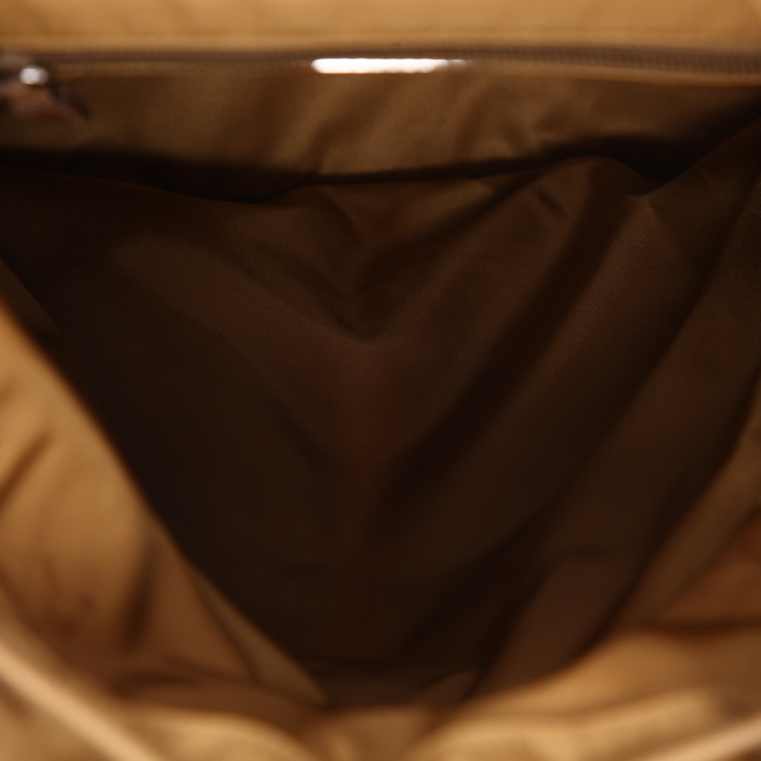 Zaino Prada  Re-nylon in tela beige e marrone - Detail D3